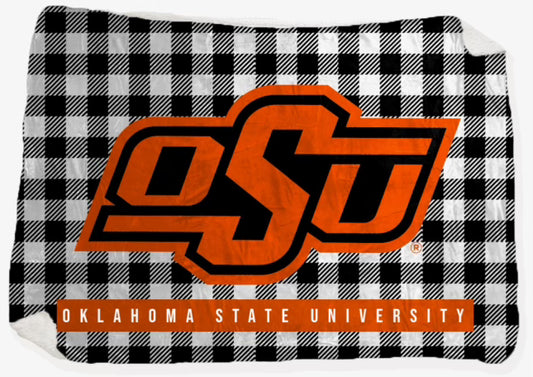 OK STATE 2024: OSU Buffalo Check Logo *BLANKET*